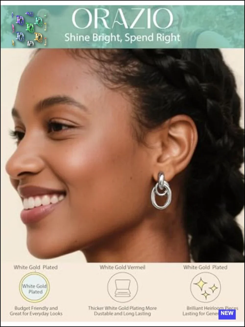 Chunky Knot Statement Drop Dangle Earrings Hypoallergenic Sterling Silver 14K